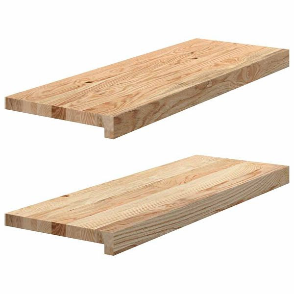 vidaXL Fensterbänke 2 Stück Unbehandelt 70x30x2 cm Massivholz Eiche, 4009109