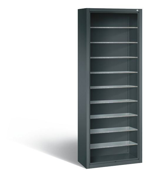 C+P Stahlregal mit Rückwand Serie 13, H1980xB700xT300 mm, Anthrazit, 133113-00 S10031