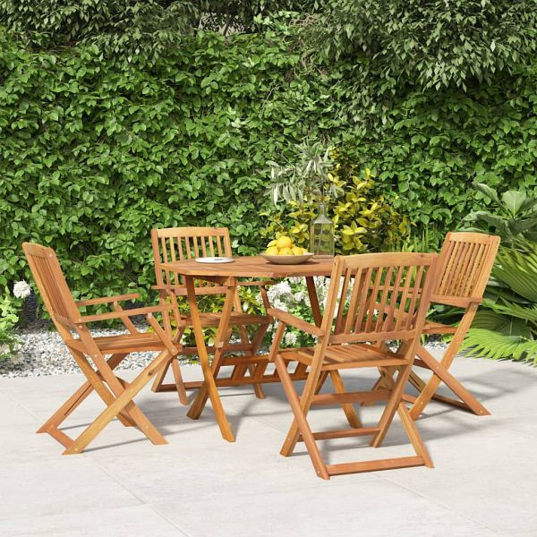 vidaXL 5-teilig Garten-Essgruppe Massivholz Akazie, 3152901