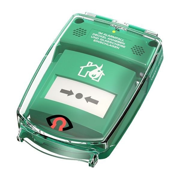 GfS e-Cover zur Abdeckung eines Handauslösetasters klein, Alarm, grün, 410000
