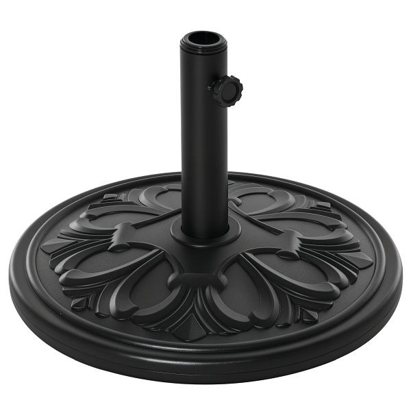 Outsunny Sonnenschirmständer 13 kg Schirmständer Schirmstangen mit 35 mm/38 mm/48 mm Durchmesser Schirmhalter, 84D-046BK