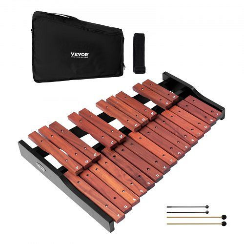 VEVOR Glockenspiel, 25 Noten, Xylophon aus Holz, 4 Schlägel, 1200D Oxford-Tragetasche, ideal für Musiklernen und Üben, MTMQZSWZJ25Y08T6Z001V0