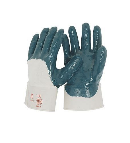 DENIOS Nitrilhandschuh, Kategorie II, Gr. 10,5, blau, VE: 12 Paar, 116403