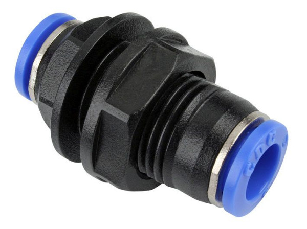 timmer B-GSV-8-KU, Gerader Schott-Verbinder aus Kunststoff, Schlauch-Ø: 8 mm, Schott-Gewinde: M17x1,5, VE: 10 Stück, 03170231