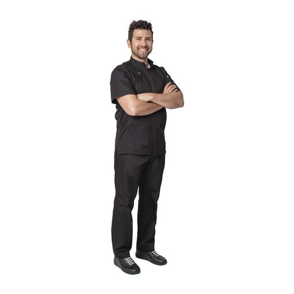 Chef Works Springfield Herrenkochjacke kurze Ärmel schwarz M, B472-M