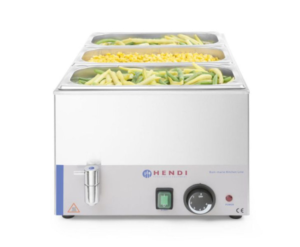 Hendi Bain-Marie Ranger mit Ablasshahn, Heizsystem mit Hezimatte, 238912