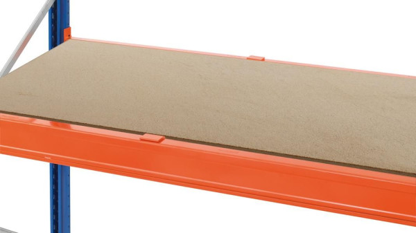 Schulte Spanplatten-Ebene für Palettenregal, für Holmtiefe 50 mm, 800 x 950 x 38 mm, versenkt, inkl. Tiefenauflagen, 46582