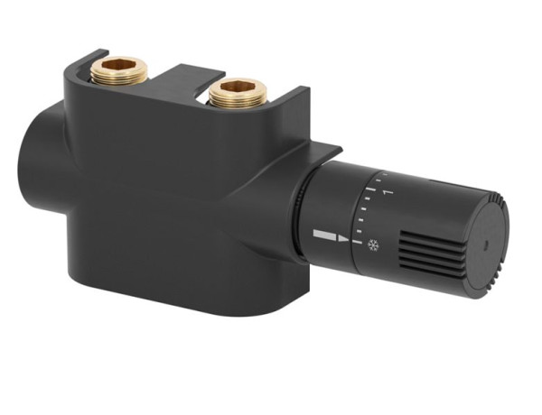 Ximax Heizkörper Zubehör Mittenanschlussgarnitur Multiblock-Set Universal Schwarz, 70462