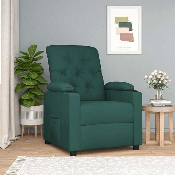 vidaXL Relaxsessel Dunkelgrün Stoff, 339108, 8720286680636