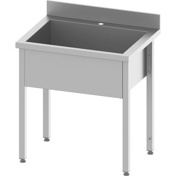 Stalgast Topfspüle ECO mit einem Becken 600x700x850mm, 300 mm Beckenhöhe mit Aufkantung, Selbstmontage (AISI201), DTS06760A