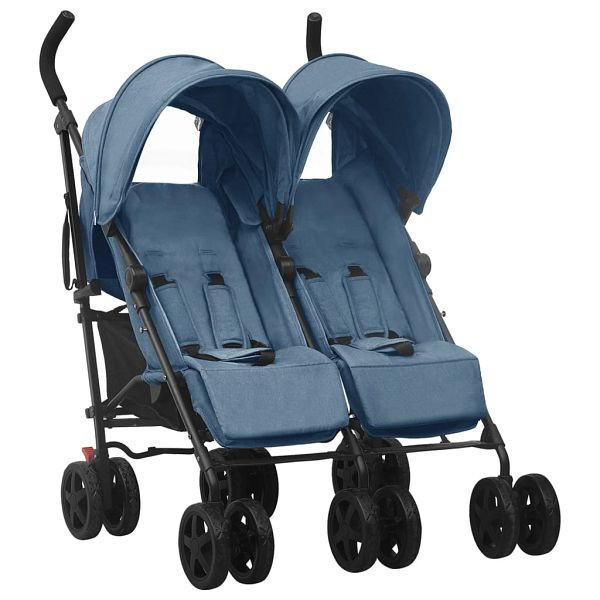 vidaXL Geschwisterwagen Marineblau Stahl, 10238, 8720286432457
