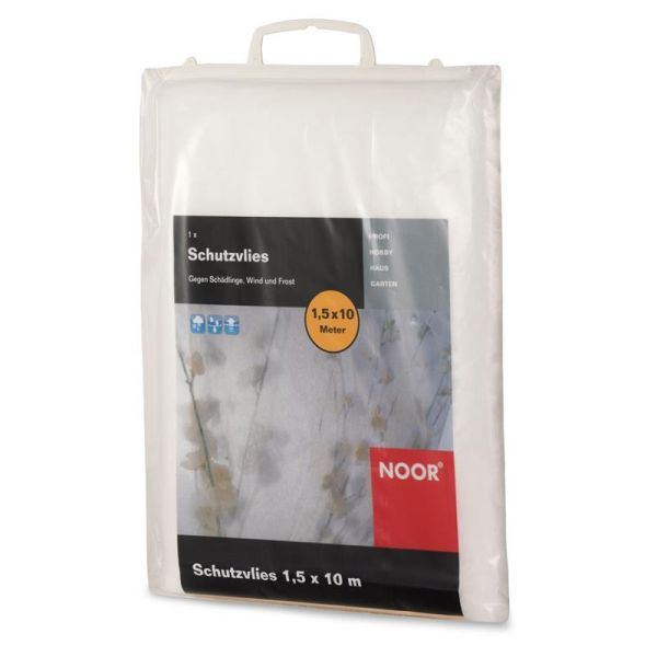 NOOR Gartenvlies Schutzvlies 1,5 x 10m 15gr Frühbeetvlies, 01115010SCHW