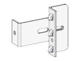 hofe Wandverankerung, komplett verstellbar bis max. 45 mm lebensmittelecht weiß ähnlich RAL 9010 beschichtet, HW45