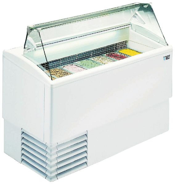 NordCap COOL-LINE Eisvitrine ISETTA 4 TP STD, statische Kühlung, eckige Verglasung, ohne Reservefach, 4530230004001