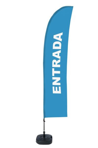 Showdown Displays Beach Flag Budget Wind Komplettset Eingang Blau Spanisch, BFBL-WT21-17-I168