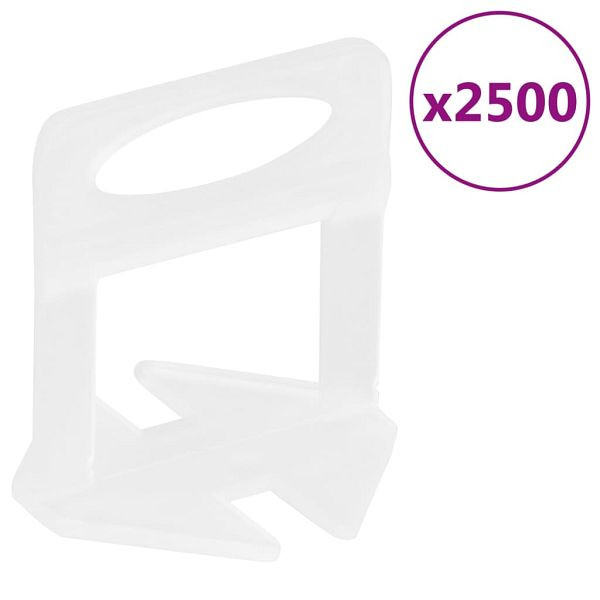 vidaXL Fliesen-Nivellierclips 2500 Stk. 1,5 mm, 155275, 8721012188150