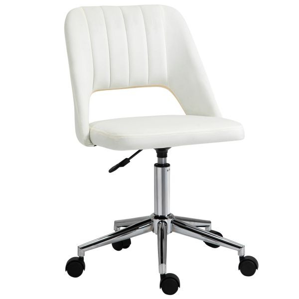 Vinsetto Bürostuhl Drehstuhl Schreibtischstuhl Beige 49 x 60 x 79-91 cm, 921-481V80CW
