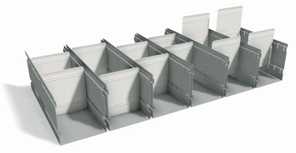 stumpf Schubladen-Einteilungsset für 200 mm hohe Großraumschubladen für MovaFlex-Schränke mit 1000 mm Breite, 7002206