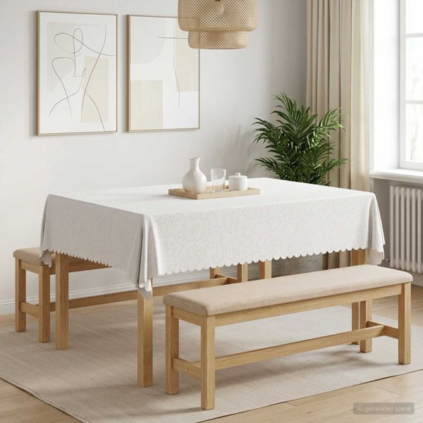 vidaXL Tischdecke 5 stk. Rechteckig Weiß 140 x 180 cm, 42040462