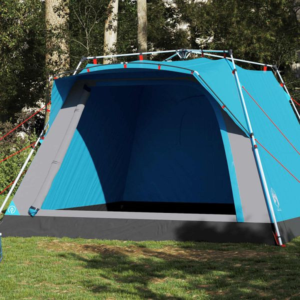 vidaXL Campingzelt 4 Personen Blau Quick Release, 4004220