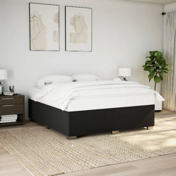 vidaXL Bettgestell ohne Matratze Schwarz 180x200 cm Stoff, 3284494