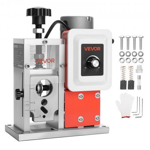 VEVOR Elektrische Abisoliermaschine, 1,5–40mm, 400W, motorisiert, 15m/min, Drahtschäler mit Klingen, V-Rollen, Kühlventilator, FXBXJDDDDCG4YEMI5V2