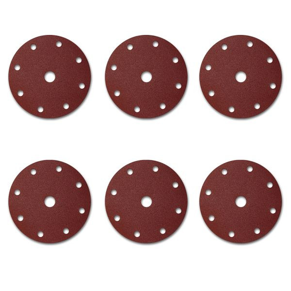 VaGo-Tools x Klett Schleifscheiben Schleifpapier Ø 150 mm 9 Loch Korn 100, VE: 25 Stück, SV-150-mit-100-5_fv