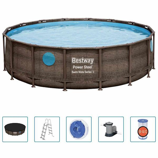 Bestway Power Steel Swimmingpool-Set 488x122 cm, 92861