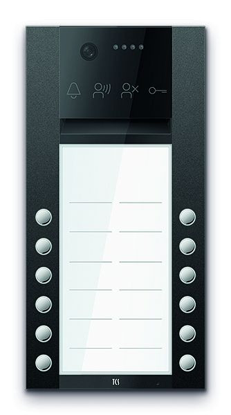 TCS Türkontrollsystem PES PRO IP Video Außenstation 12T 2 Spalten AP RAL7016 anthrazitgrau, AVA420212-0017