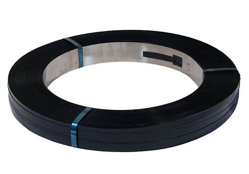 DENIOS Stahl-Umreifungsbandband, gebläut, 12,7 mm breit x 0,5 mm x 1010 m, VE: 2 Rollen, 299673