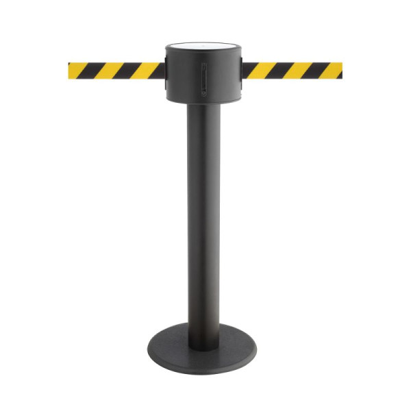 Stein HGS Personenleitsystem -P-Line Titan-, schwarz/gelb diagonal (schraffiert), mit Gurtendstück (Standard), 34176-1702