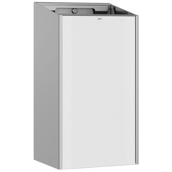 KWC Abfallbehälter, Exos, Edelstahl, AP, 300x573x250 mm, Front ESG weiß, 30l, 2030025228