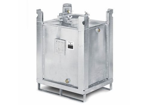 DENIOS ASF-Behälter, doppelwandig, 280 Liter Volumen, feuerverzinkt, 120363