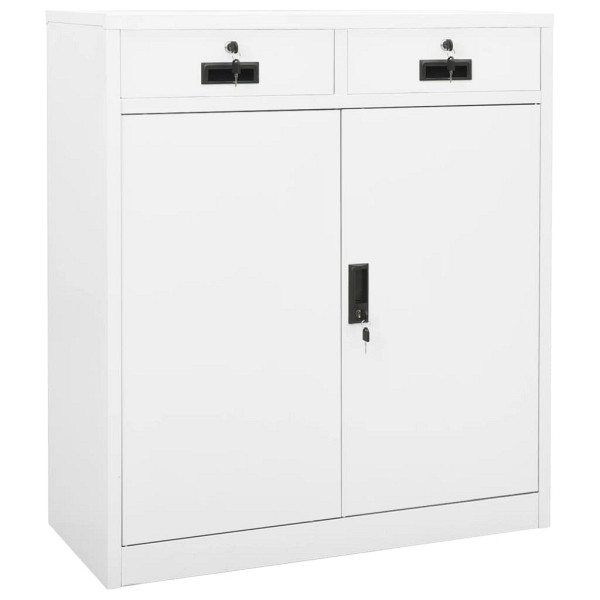 vidaXL Büroschrank Weiß 90x40x102 cm Stahl, 336409, 8720286566183