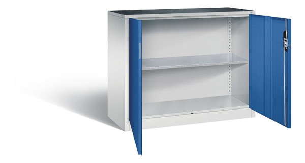 C+P Werkzeugschrank Acurado, H1000xB1200xT500mm, Farbe: Lichtgrau / Enzianblau, Muldengriff, 8831-000 S10207