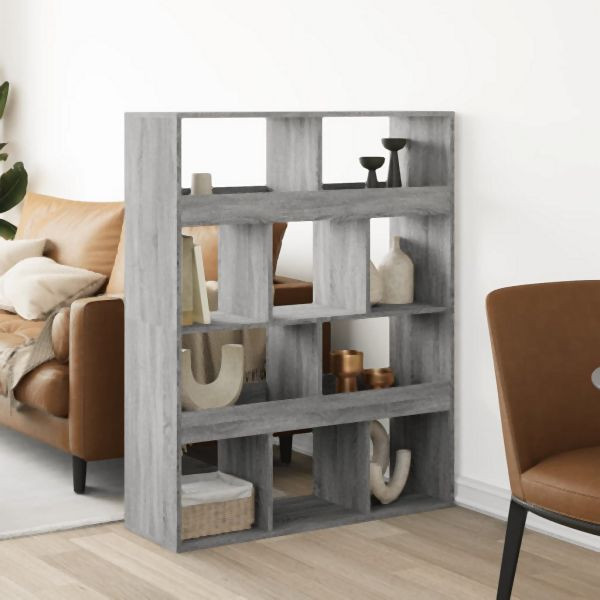 vidaXL Raumteiler Grau Sonoma 100x33x125,5 cm Holzwerkstoff, 3309524