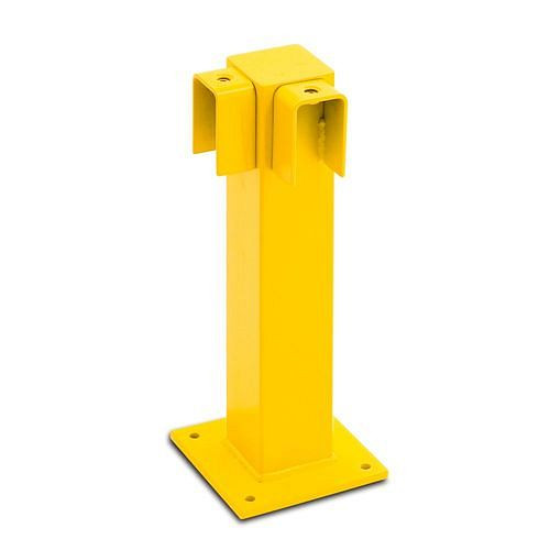 Moravia Rammschutz-Geländer XS, Eckpfosten, feuerverzinkt, gelb beschichtet, zum Aufdübeln, H 500 mm, 311021