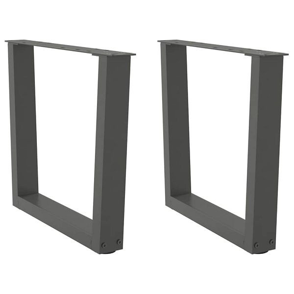 vidaXL Esstisch Beine V-Form 2 Stück Anthrazit 50x(42-43,3) cm Stahl, 4012630