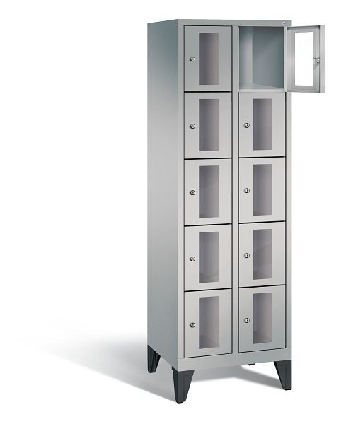 C+P Schließfachschrank Classic, H1850xB610xT500mm, Farbe: Weißaluminium, 8010A205 S10011