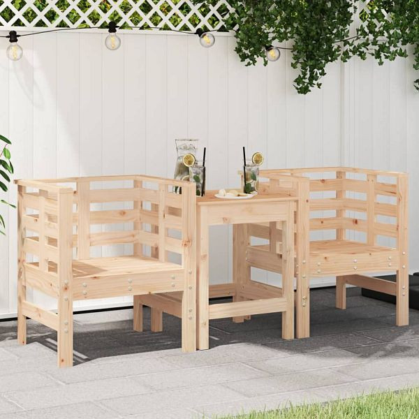 vidaXL Gartenstühle 2 Stück 61,5x53x71 cm Massivholz Kiefer, 825128