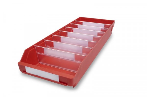 Stemo Lagerkasten 6024 rot, Abmessungen (LxBxH): 600x240x95mm, VE: 15 Stück, 520603