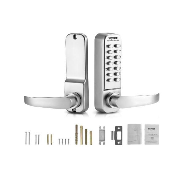 VEVOR Mechanische Schlüsselloses Türschloss 14 Tasten Silber mit Griff, JXMMSQRSSZMM988L0V0