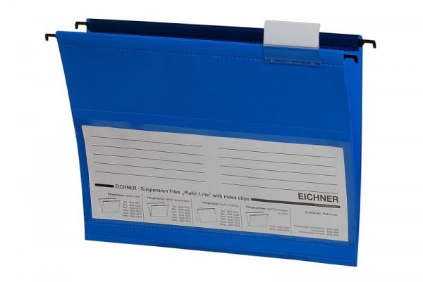 Eichner Hängemappe Platin Line aus PVC, Blau, VE: 10 Stück, 9039-10012