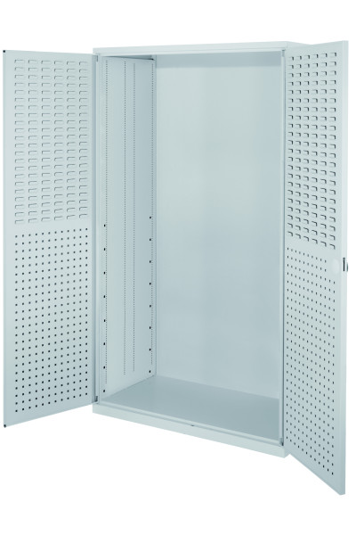 Kappes Großraum Schrank Leergehäuse RAL 7035, Türinnenseite RasterPlan Schlitz-/Lochplatte, 1780.00.4013