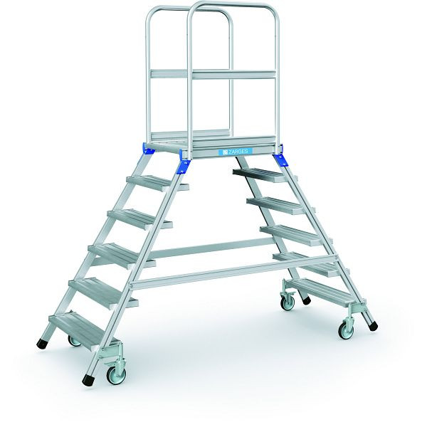 ZARGES Podesttreppe, beidseitig 6 Stufen, 41984, 4003866419845