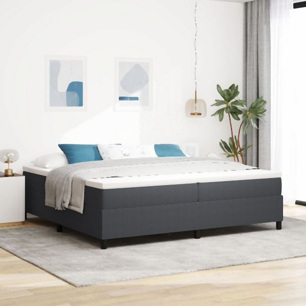 vidaXL Boxspringbett Dunkelgrau 200x200 cm Cord-Stoff, 3337428
