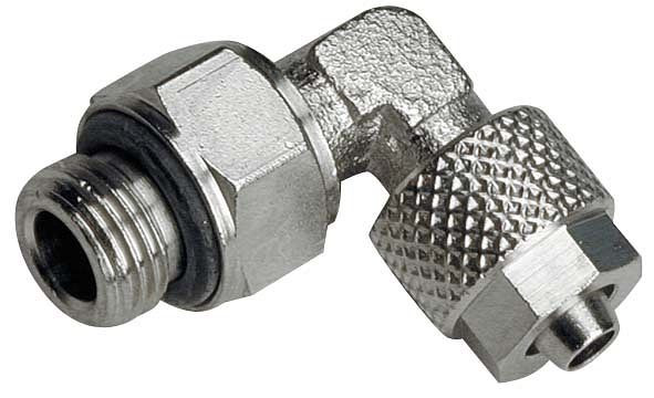 timmer A-WEd-10/8-1/4-MSv, Winkel Einschraubverschraubung - drucklos einstellbar, Gewinde zylindrisch mit O-Ring, VE: 10 Stück, 01180005