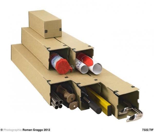 Progress Packaging PP_LB10.01 "longBOX" für lange und gerollte Güter mit SK + AF - 105x105x315 - 10 Bündel, 001881