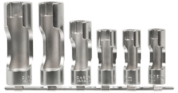 SW-Stahl Steckschlüsseleinsätze, 3/8", 10-19 mm, offen, 6-teilig, 01482L