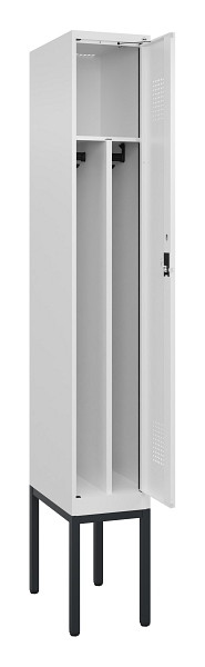 C+P Spind Evolo PLUS, Gestell, 1 Abteile, 2120x300x500mm, 9016/9016, Verschluss Zylinderschloss, 0490307-10F S10047